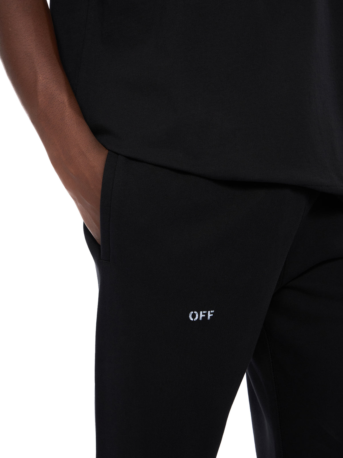 OFF WHITE Stencil Arrow Sweatpants BLACK - CLOUDY OMCH057F25FLE003