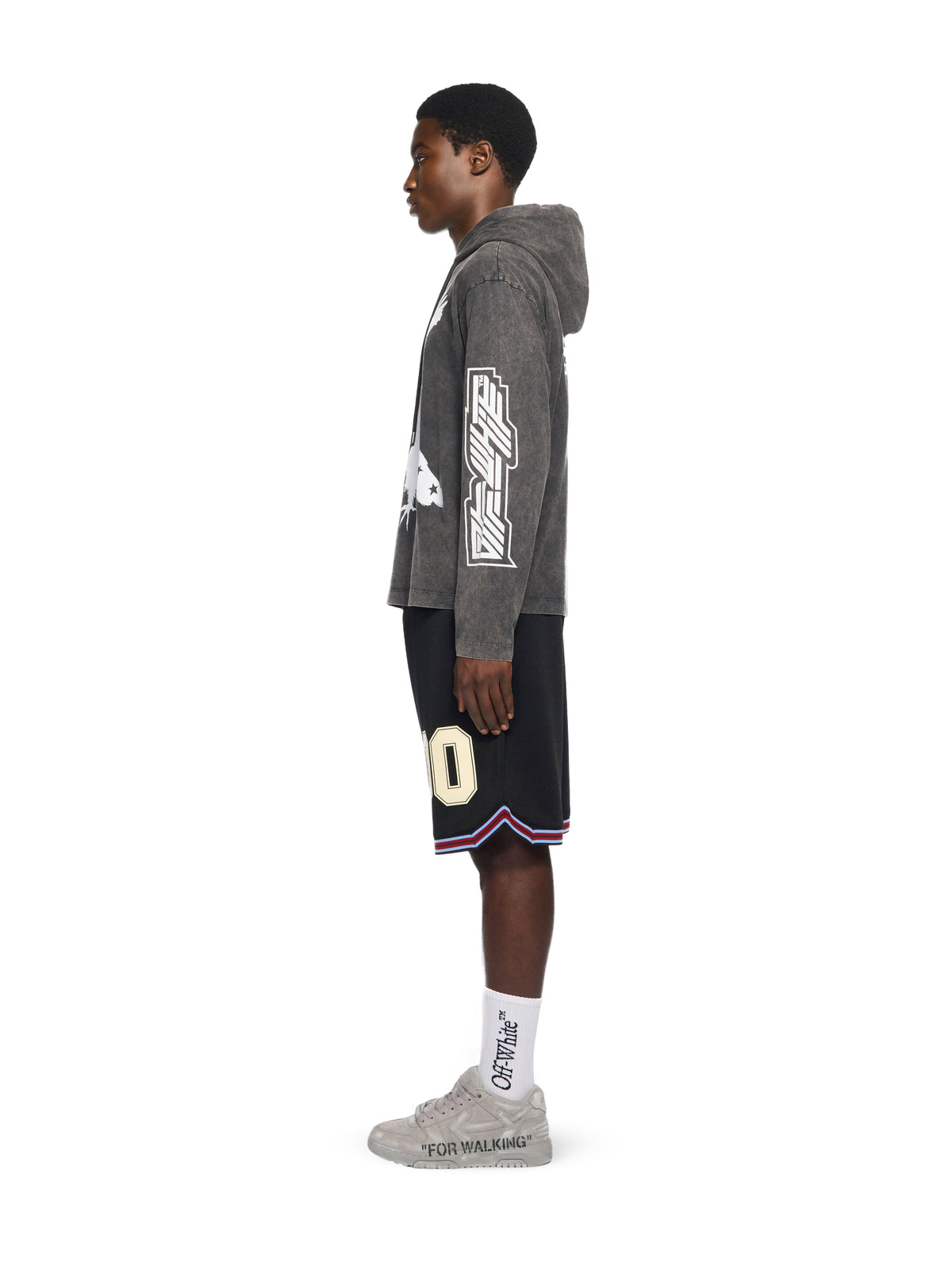 OFF WHITE 00 Basketball Shorts BLACK - OFF WHITE OMCI019W25JER001