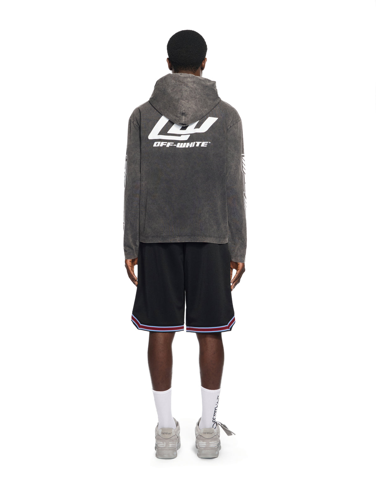 OFF WHITE 00 Basketball Shorts BLACK - OFF WHITE OMCI019W25JER001