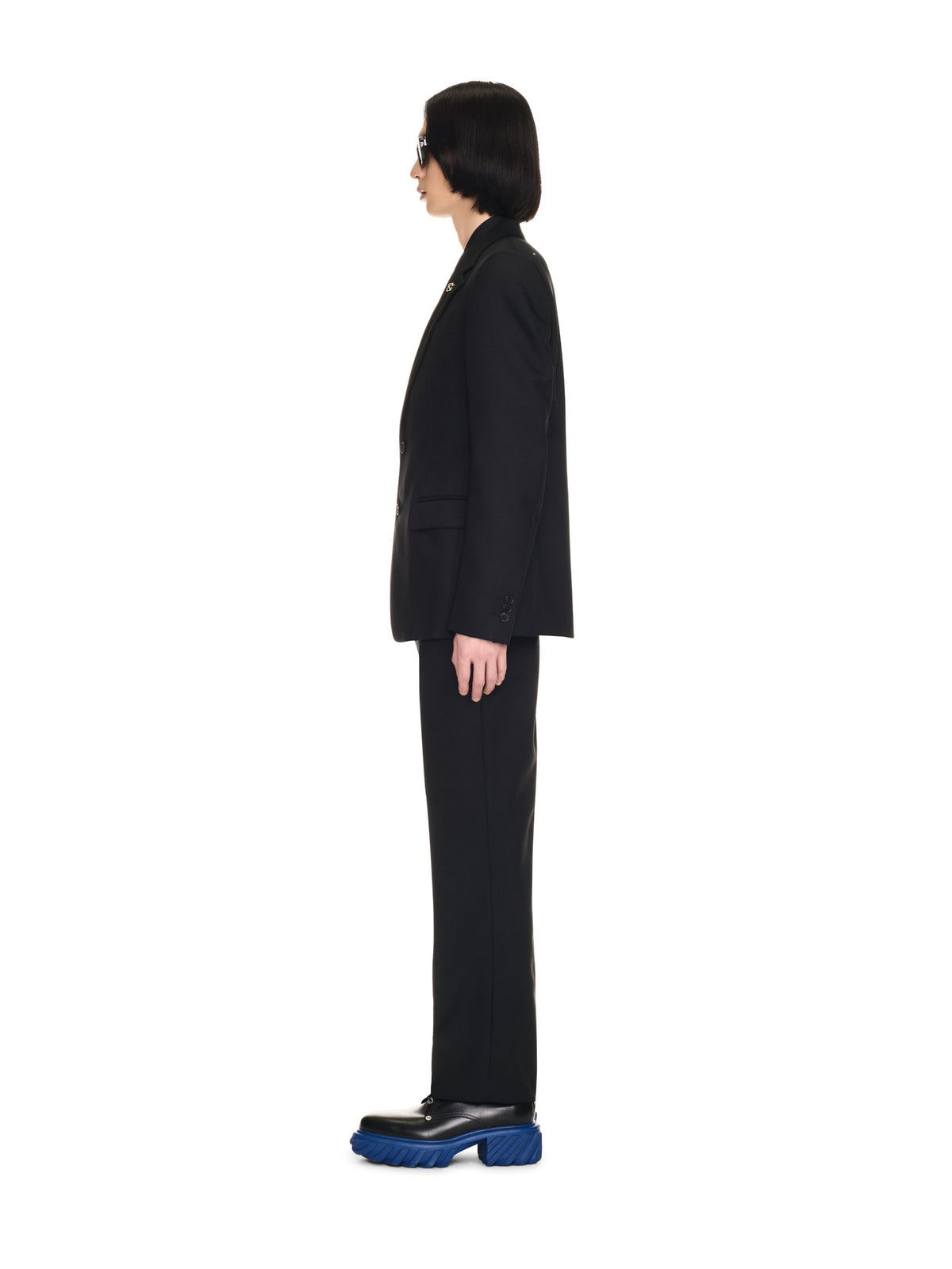 OFF WHITE Corp Drill Slim Pants BLACK WHITE OMCO020C99FAB001