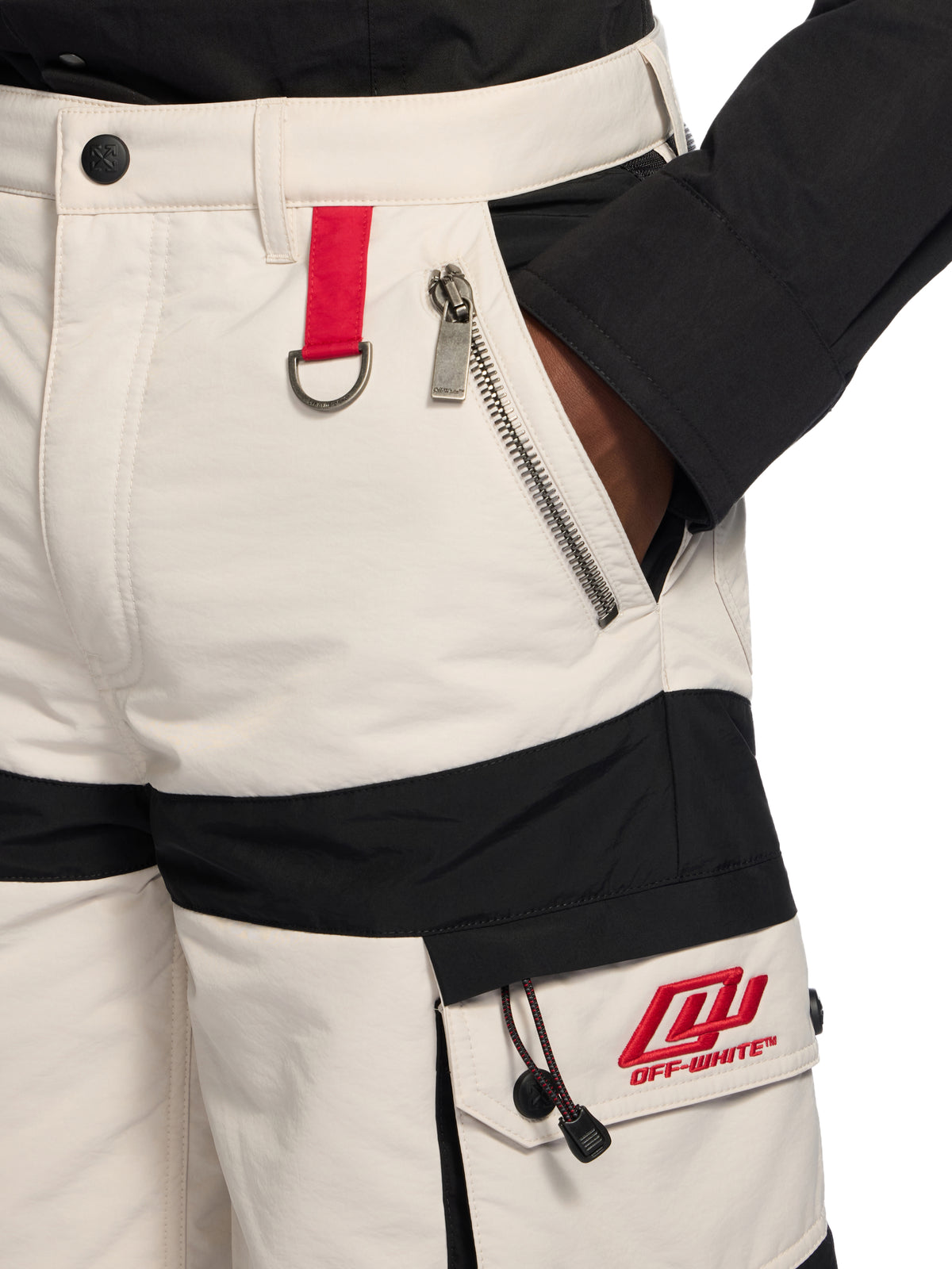 OFF WHITE Sporty NYL Cargo Shorts OFF WHITE - CHILI PEPPER OMCS007W25FAB001