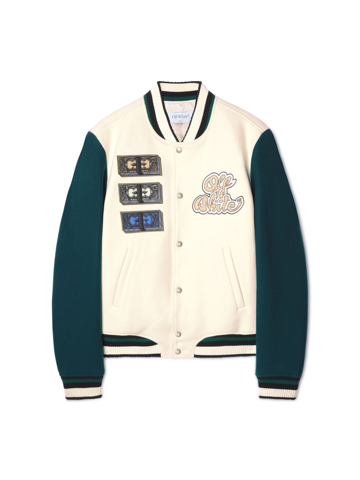 OFF WHITE CASH WOOL REG VARSITY WHITE OMEH053S25FAB002