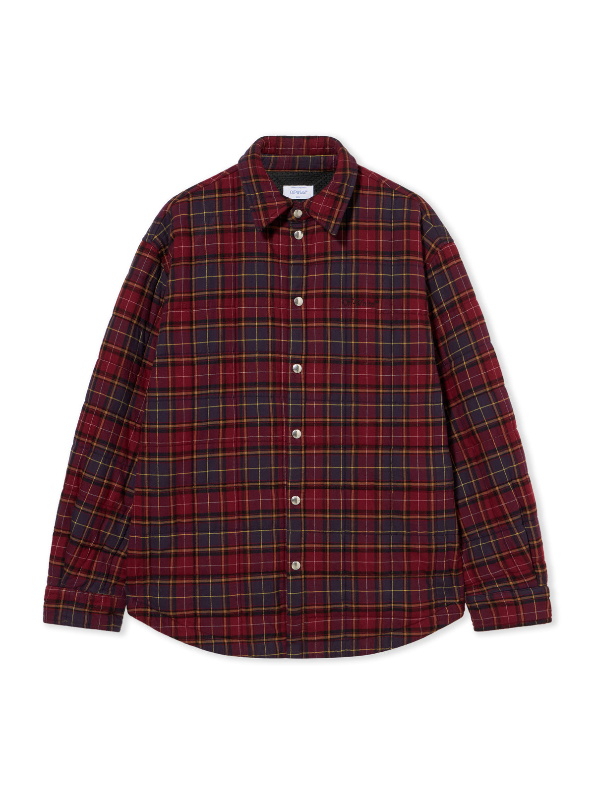 Spray Arrow Check Padded Overshirt