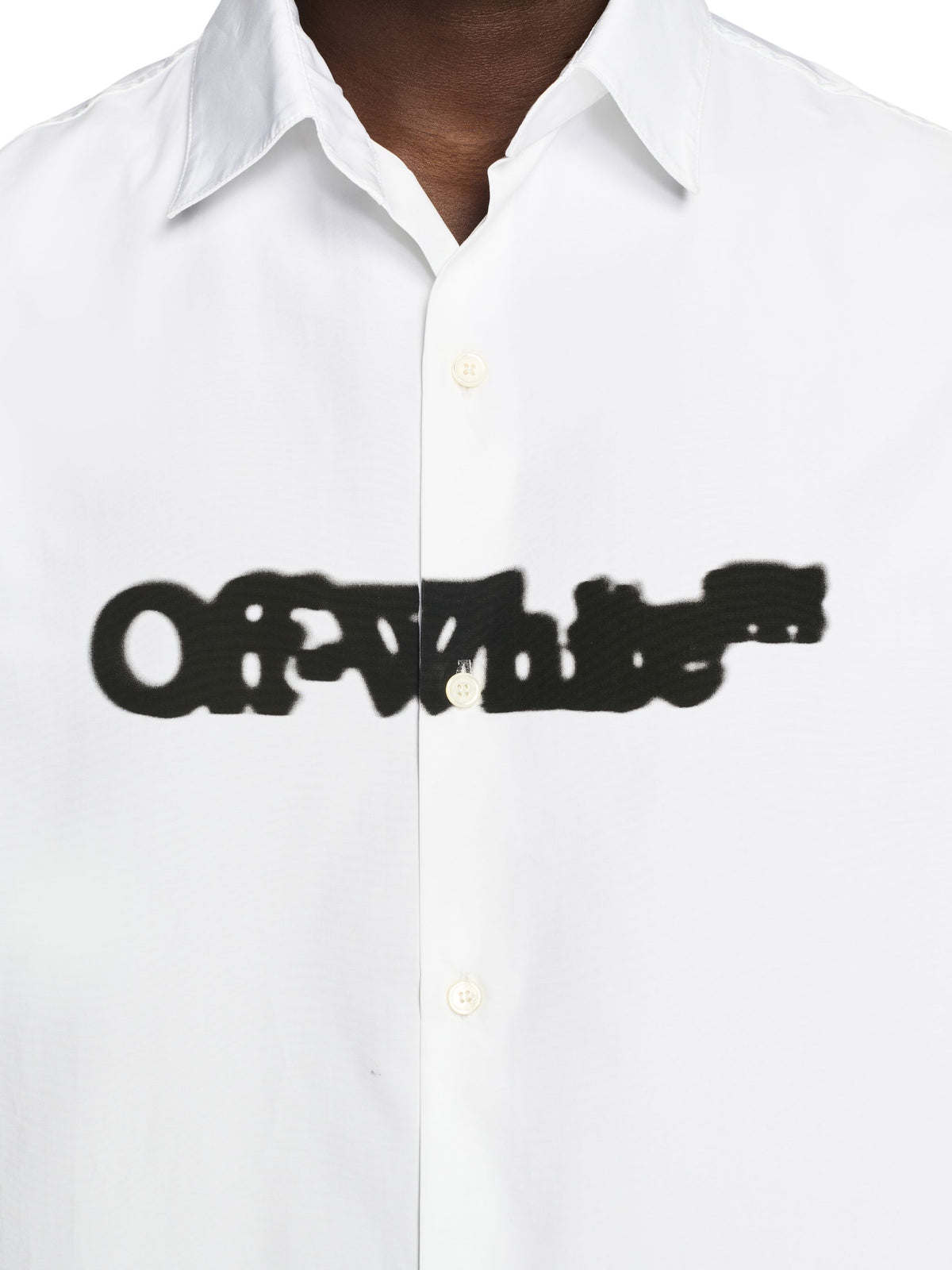 OFF WHITE White Spray Arrow Bowling Shirt WHITE OMGG013S25FAB00A