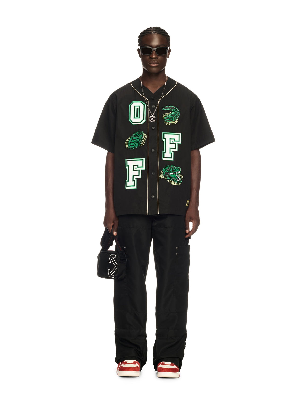 Off Croco Popl Baseball Shirt
