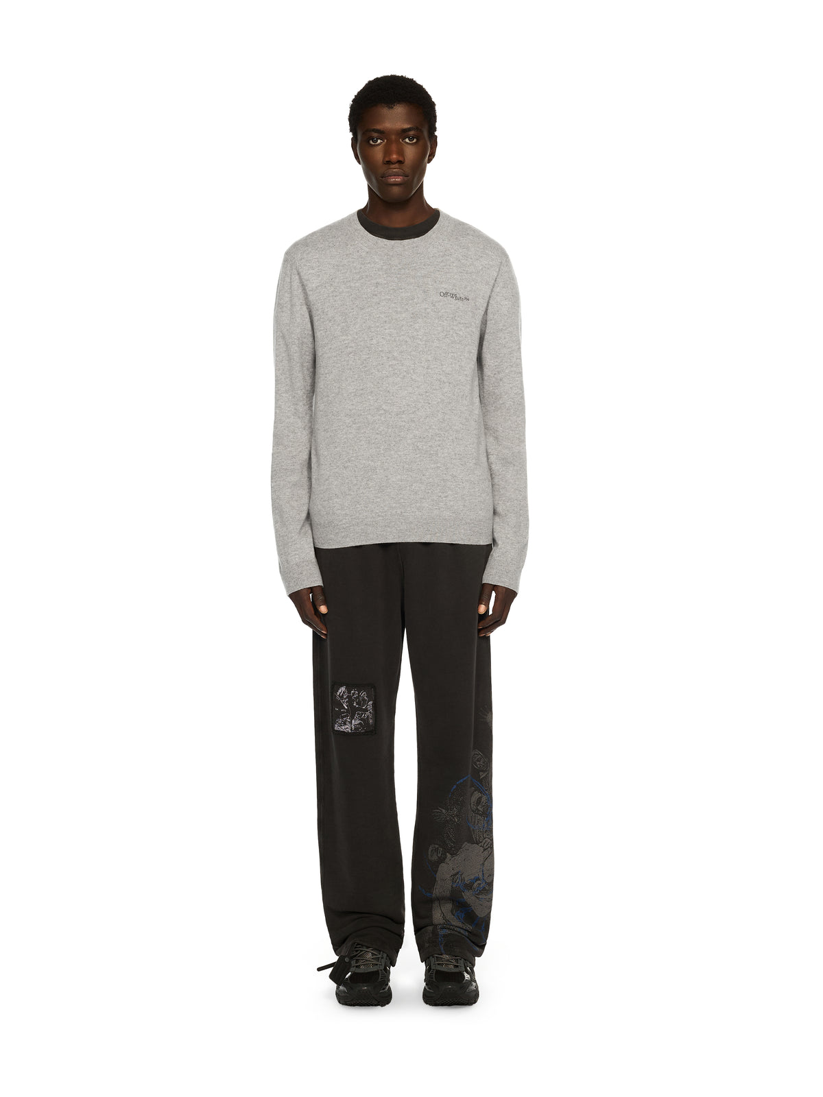 Quote Knit Crewneck Logo Sweater