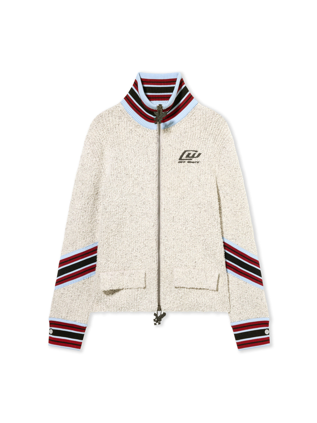 Bouclé Zip Cardigan