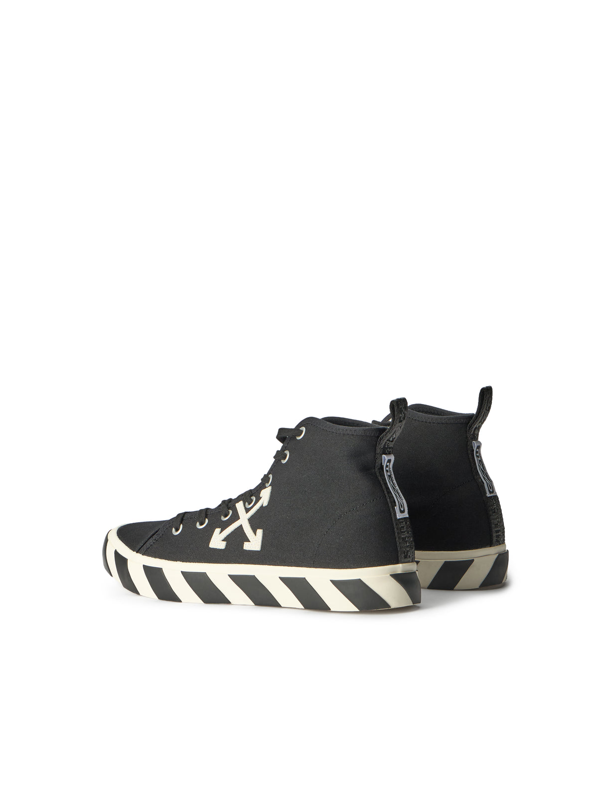 OFF WHITE Mid Top Vulcanized Sneakers Black-White OMIA119C99FAB001