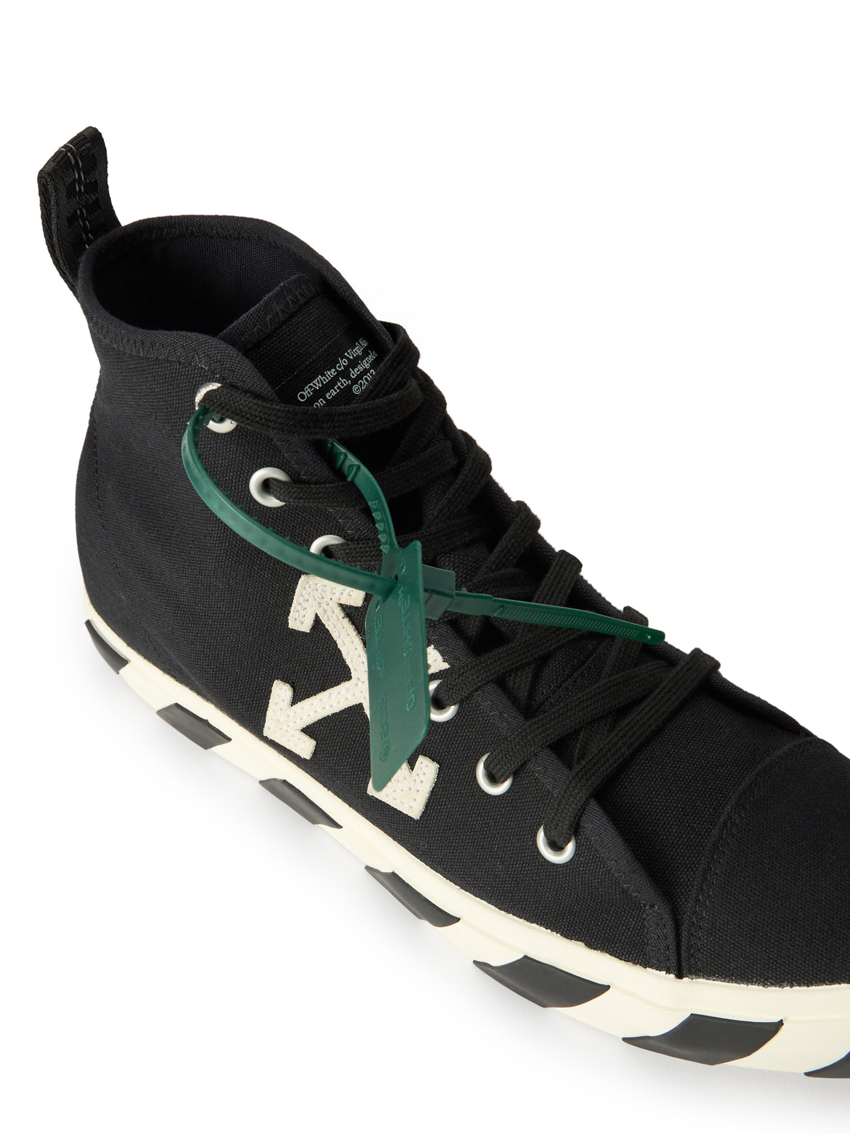 OFF WHITE Mid Top Vulcanized Sneakers Black-White OMIA119C99FAB001