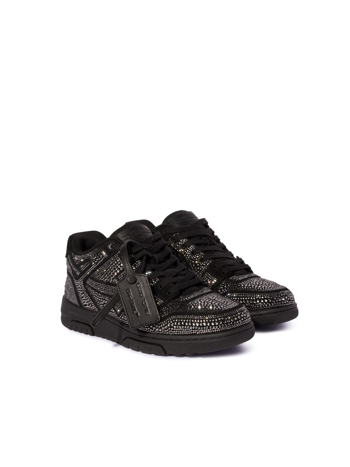OFF WHITE Out Of Office Strass Sneakers BLACK OMIA189F24LEA009