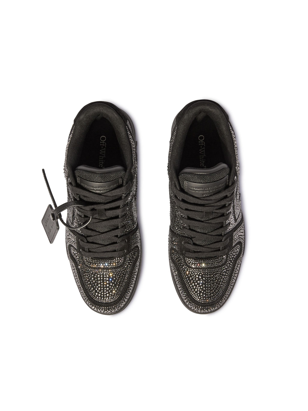OFF WHITE Out Of Office Strass Sneakers BLACK OMIA189F24LEA009