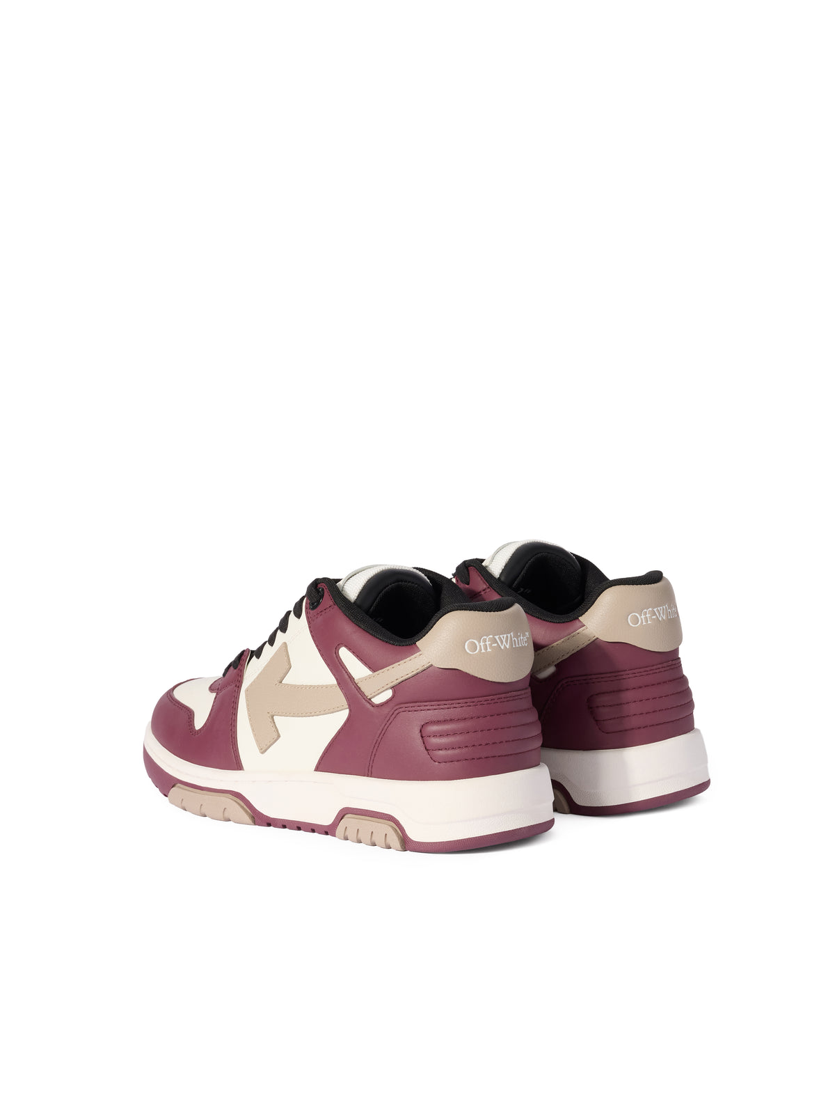 OFF WHITE Out Of Office Sneakers BURGUNDY - WHITE OMIA189F25LEA003