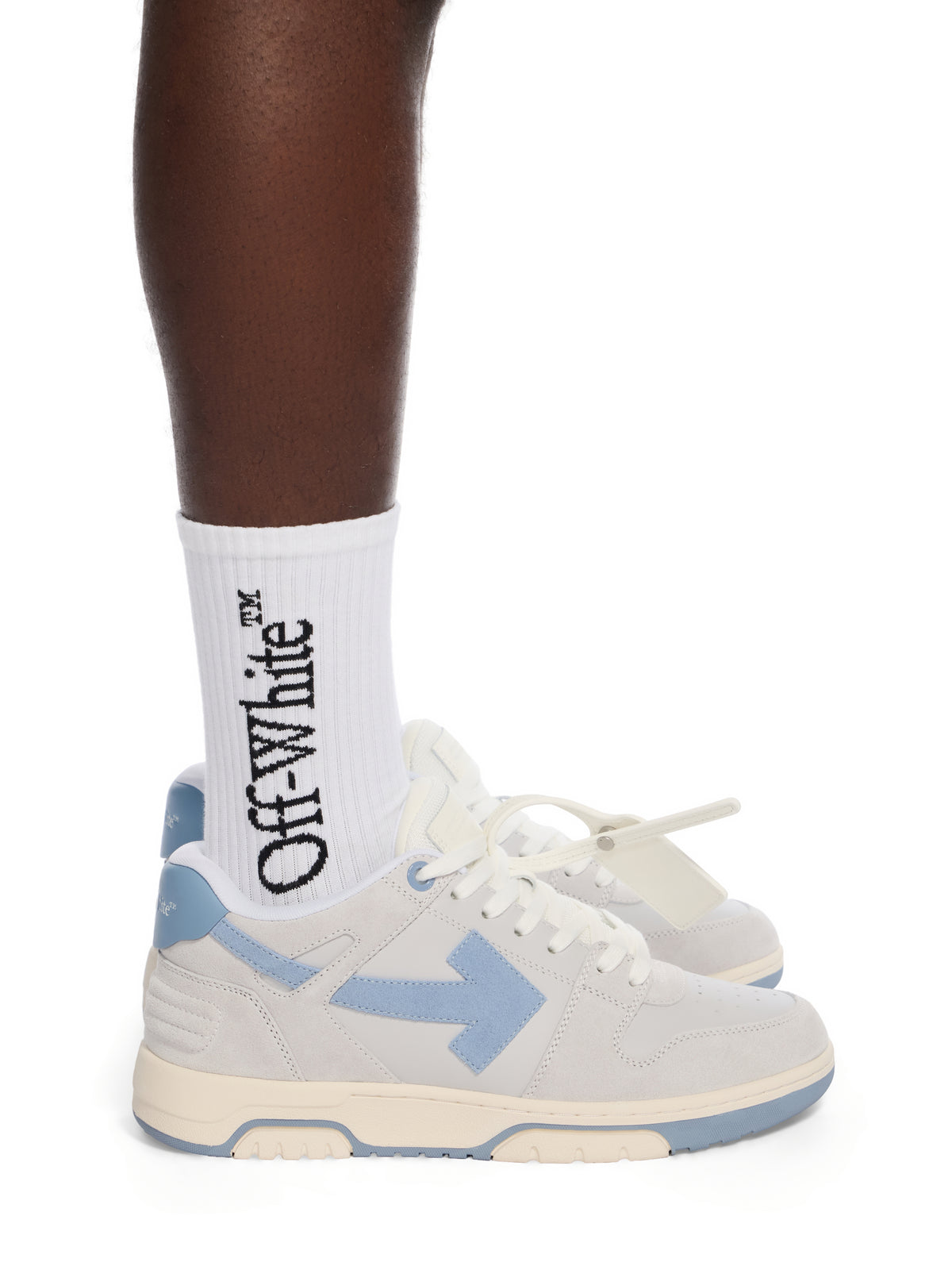 OFF WHITE Out Of Office Sneakers MEDIUM GREY - DUSTY BLUE OMIA189F25LEA005