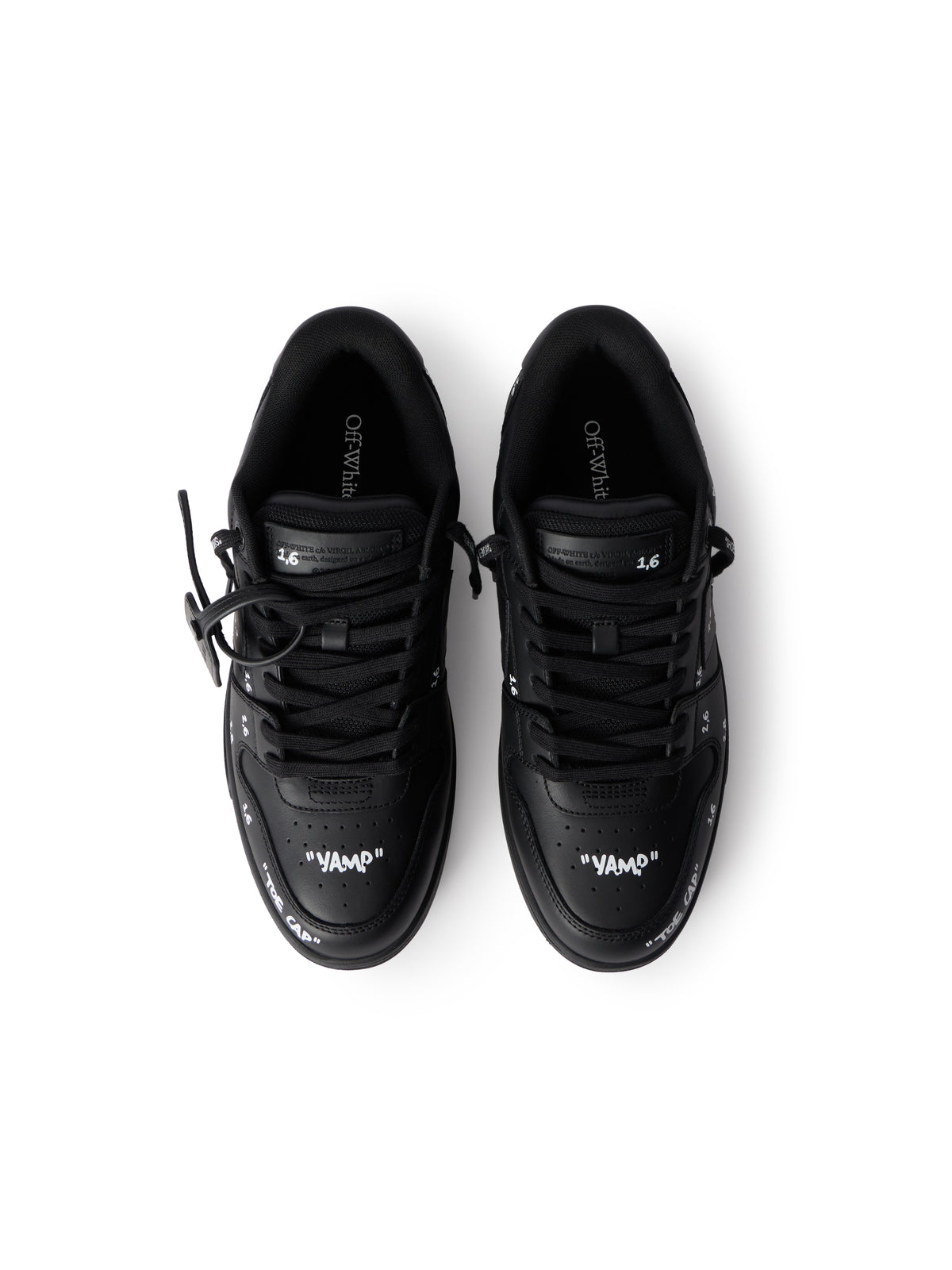 OFF WHITE Out Of Office Sneakers BLACK - WHITE OMIA189F25LEA007