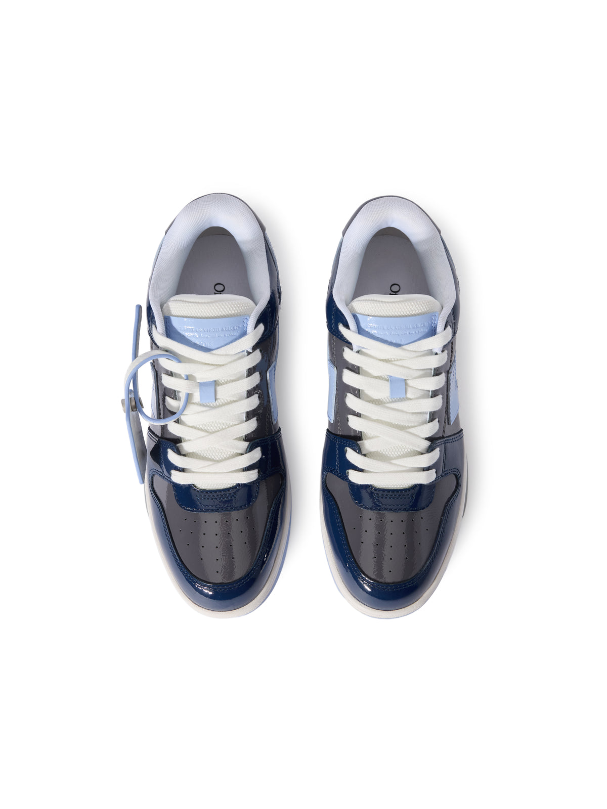 OFF WHITE Out Of Office Sneakers GREY MELANGE - LIGHT BLUE OMIA189F25LEA00A