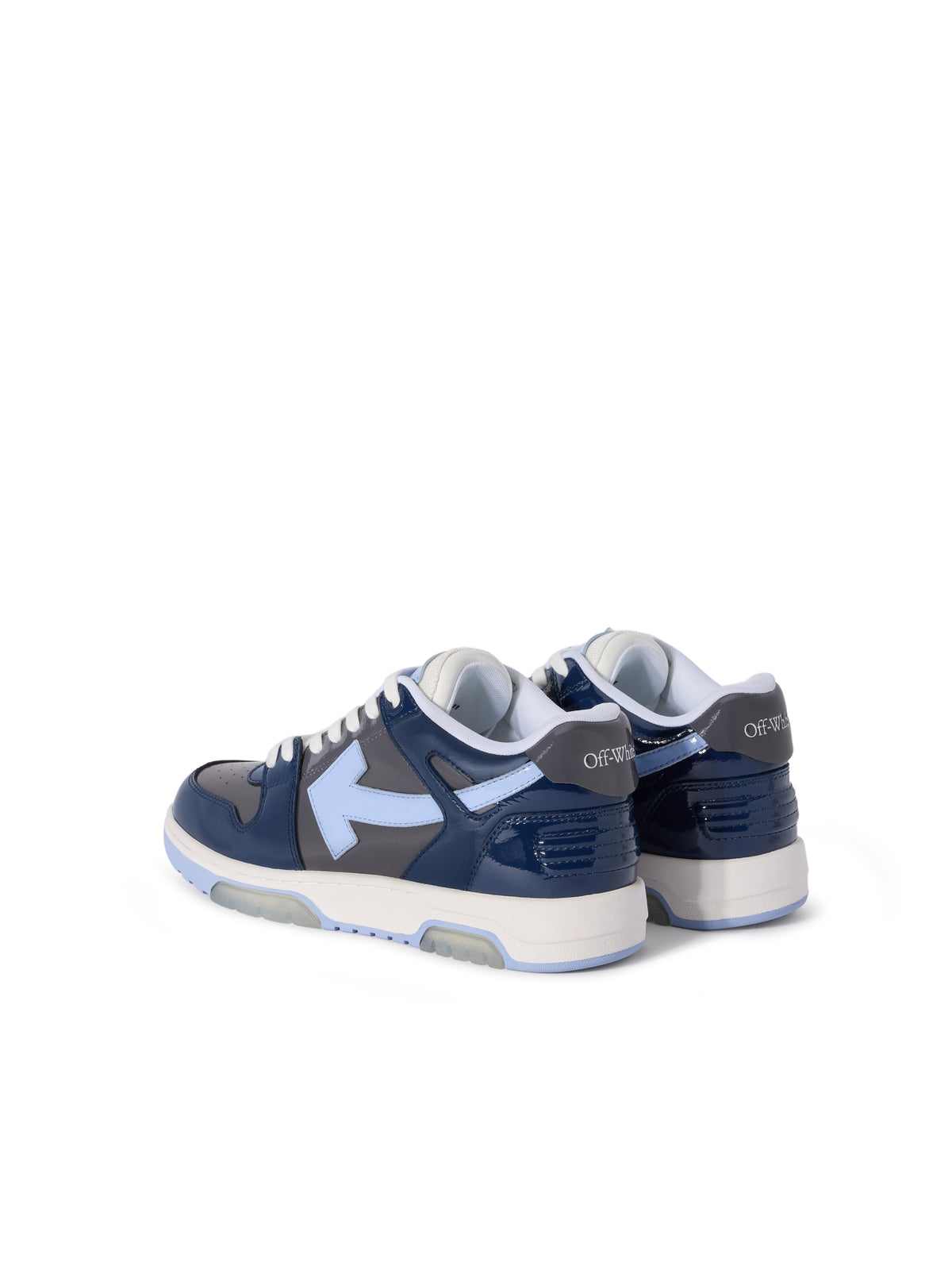 OFF WHITE Out Of Office Sneakers GREY MELANGE - LIGHT BLUE OMIA189F25LEA00A