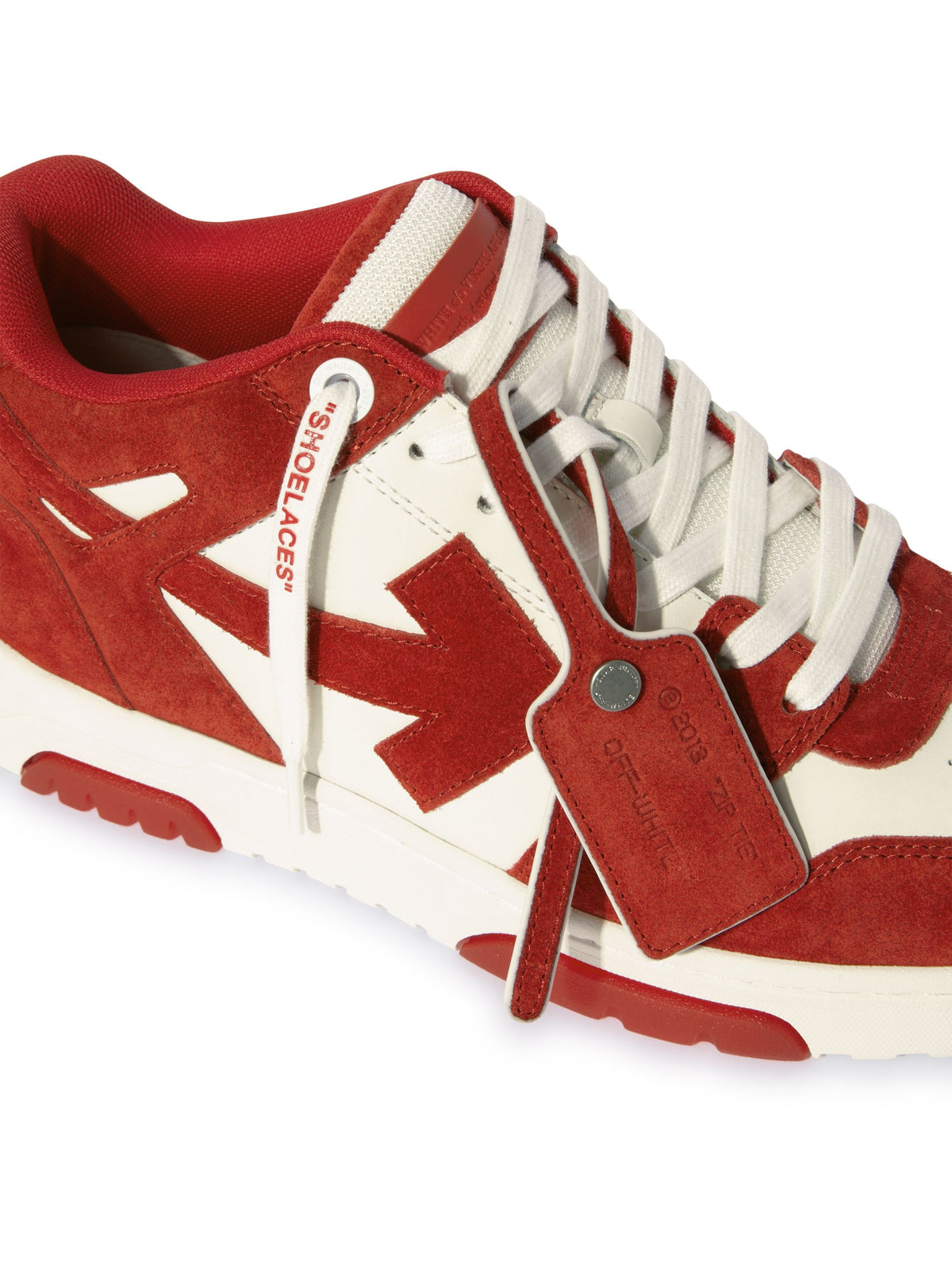 OFF WHITE OUT OF OFFICE SUEDE RED OMIA189S25LEA007