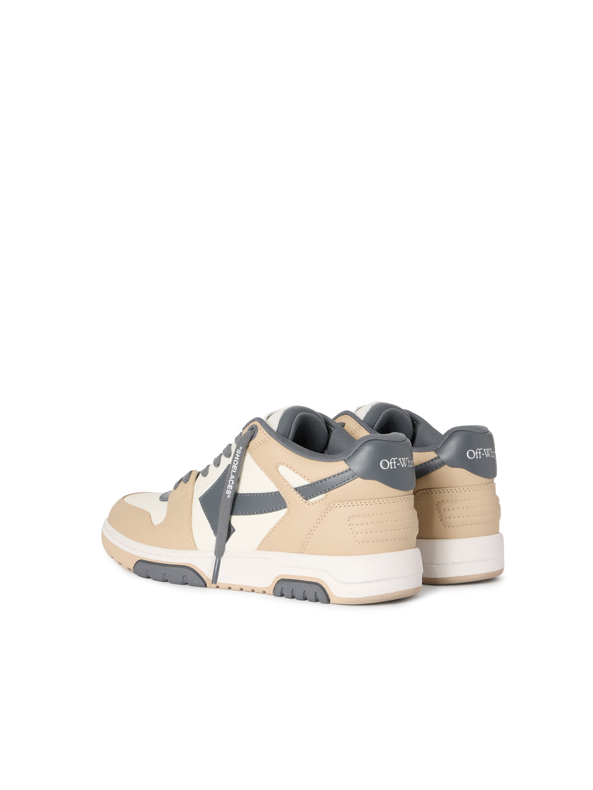 OFF WHITE Out Of Office Sneakers BEIGE - DARK GREY OMIA189S26LEA003