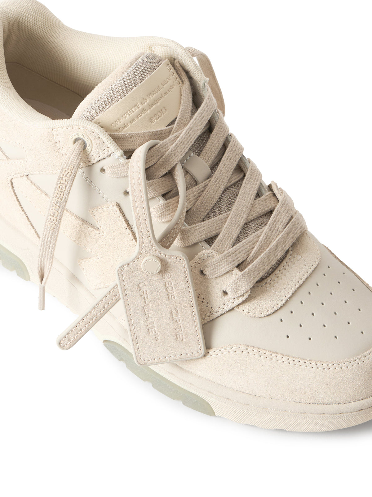 OFF WHITE Out Of Office Sneakers ECRU - IVORY GREY OMIA189S26LEA004