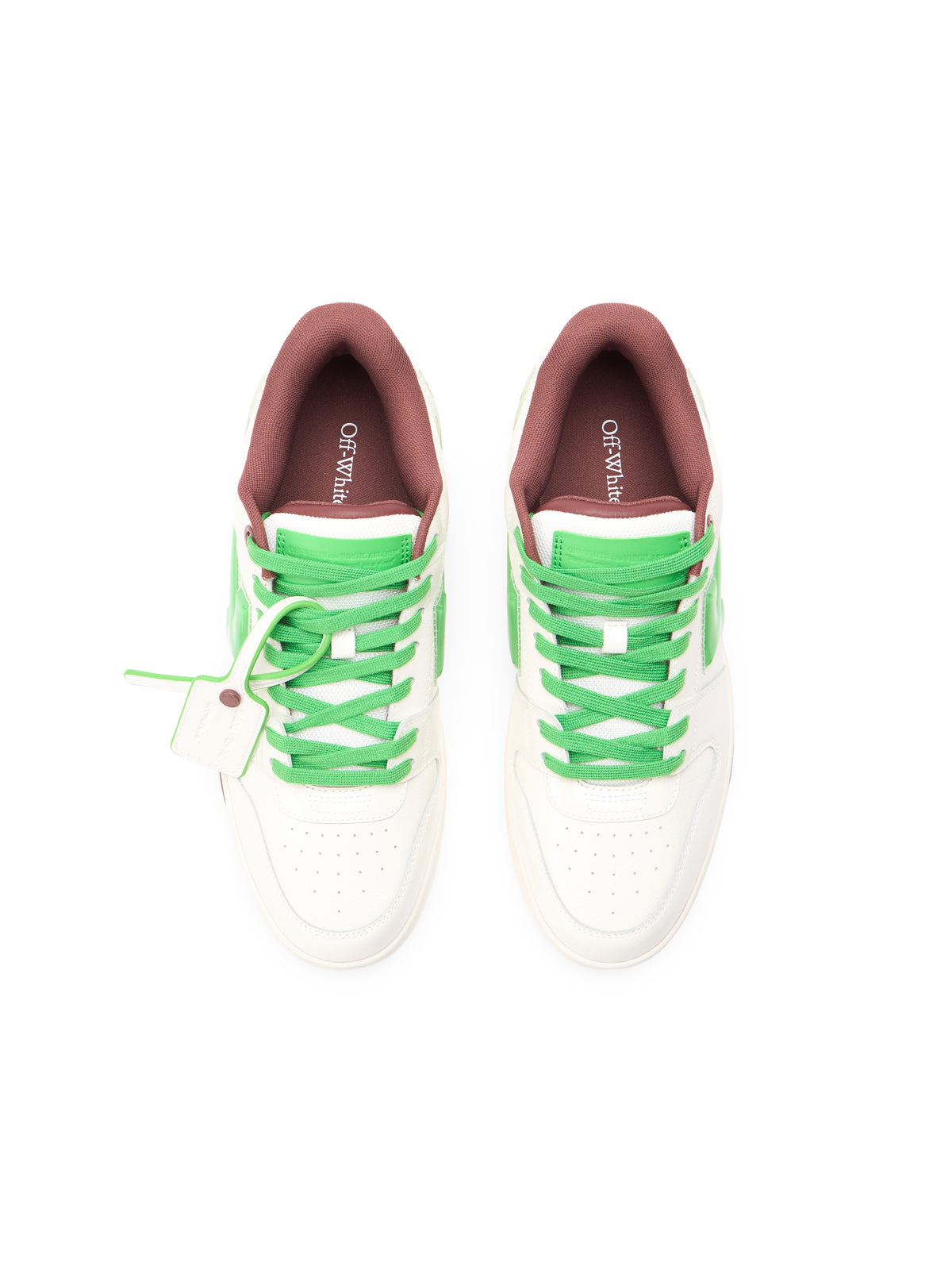 OFF WHITE Out Of Office Bubble Arrow Sneakers WHITE - LIGHT GREEN OMIA189S26LEA009