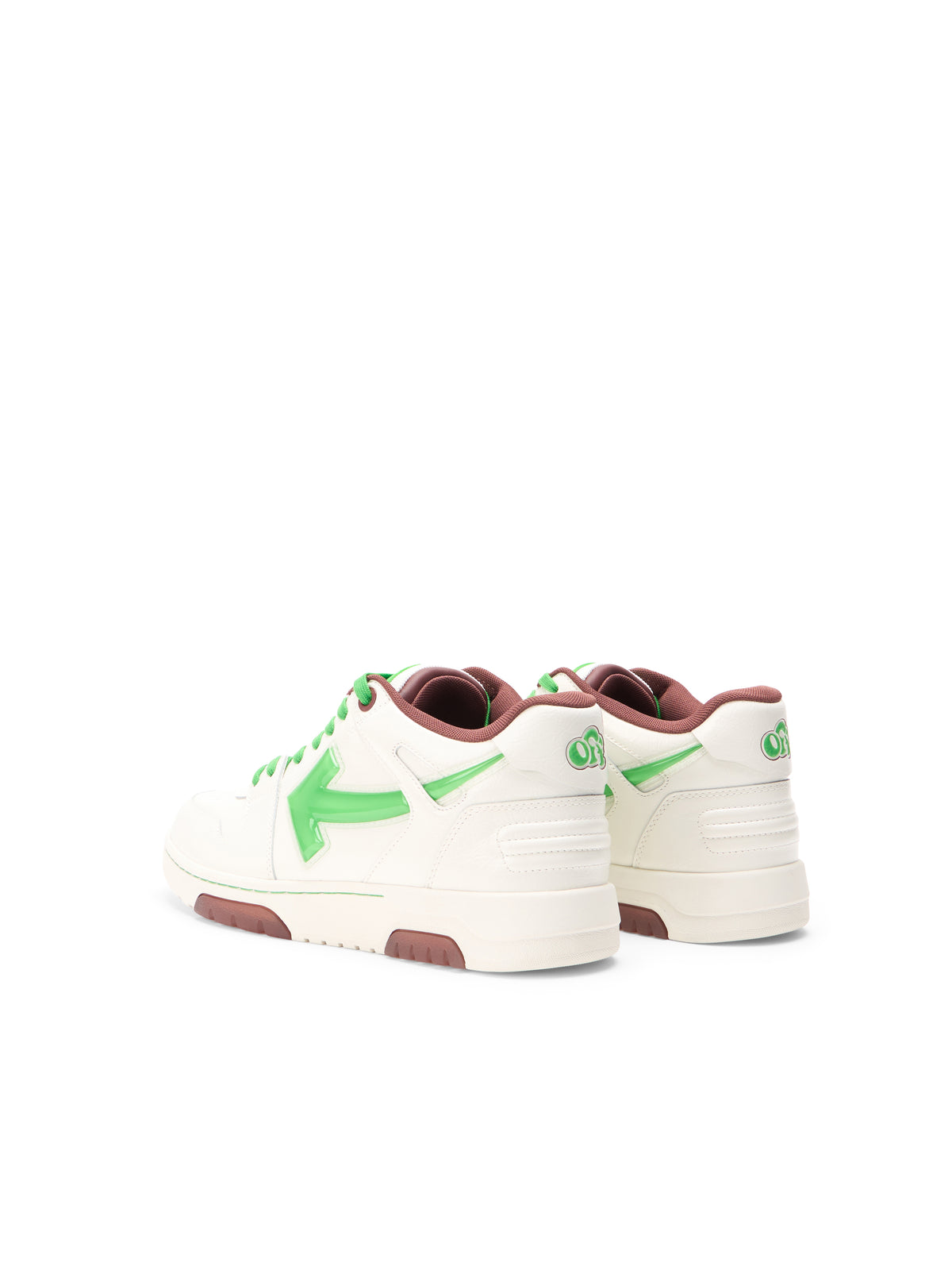 OFF WHITE Out Of Office Bubble Arrow Sneakers WHITE - LIGHT GREEN OMIA189S26LEA009