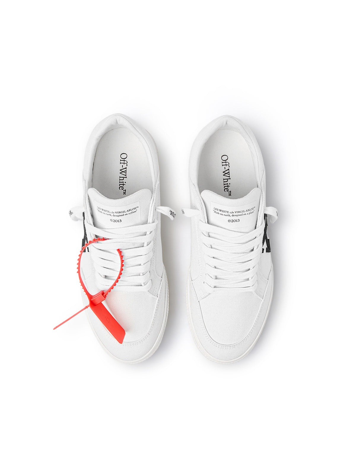 OFF WHITE Vulcanized Low Sneakers WHITE/BLACK OMIA293C99FAB003