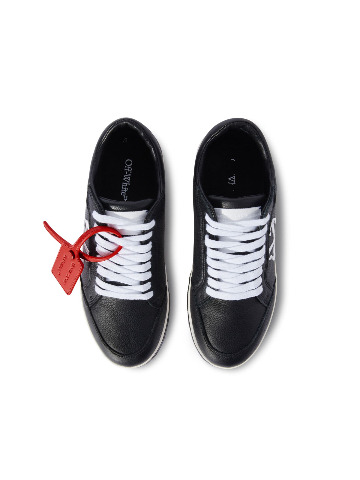 OFF WHITE New Low Vulcanized Leather Sneakers BLACK OMIA293C99LEA001