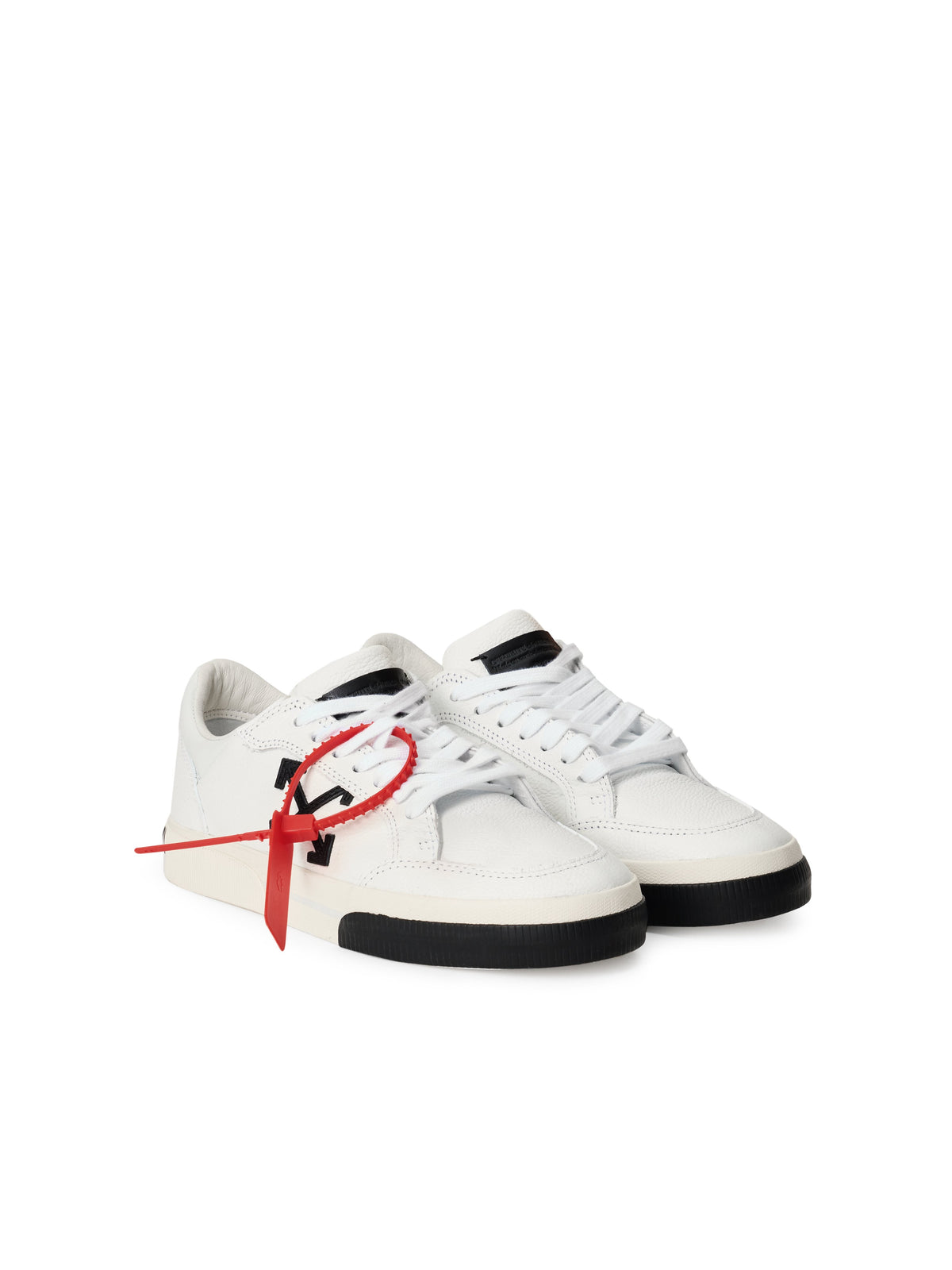 OFF WHITE Vulcanized Low Leather Sneakers WHITE OMIA293C99LEA002