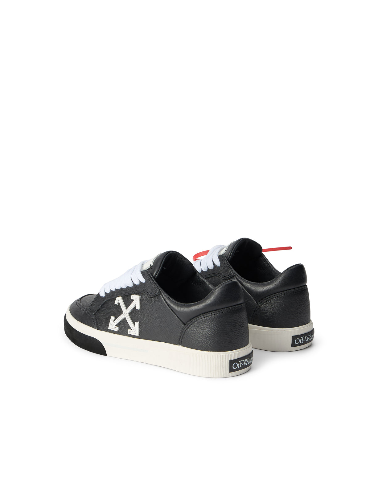 OFF WHITE Vulcanized Low Leather Sneakers BLACK OMIA293C99LEA002