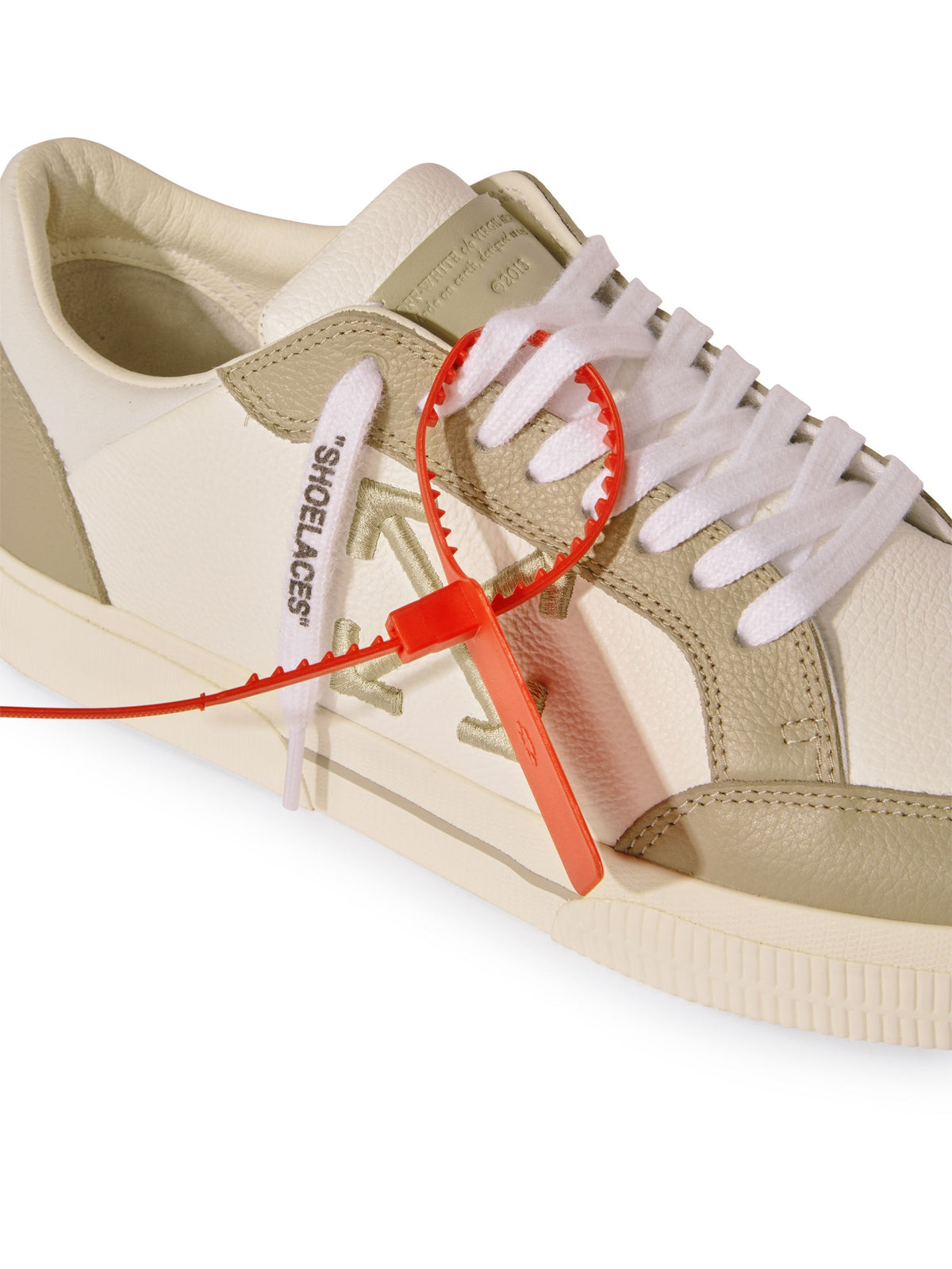 OFF WHITE White/Sage Vulcanized Leather NEUTRALS OMIA293S25LEA001