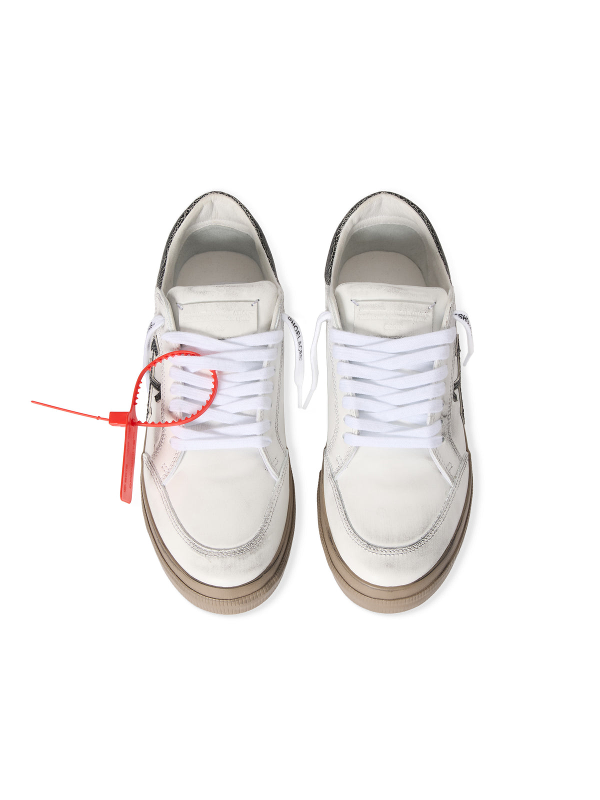 OFF WHITE Vulcanized Low Vintage Sneakers VINTAGE WHITE - BLACK OMIA293S26LEA002