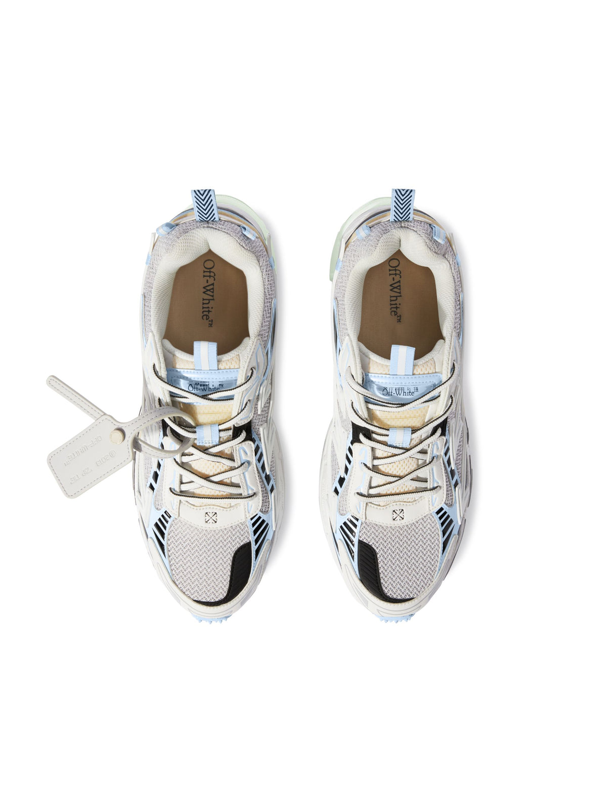 OFF WHITE Be Right Back Sneakers WHITE - LIGHT BLUE OMIA295C99FAB001