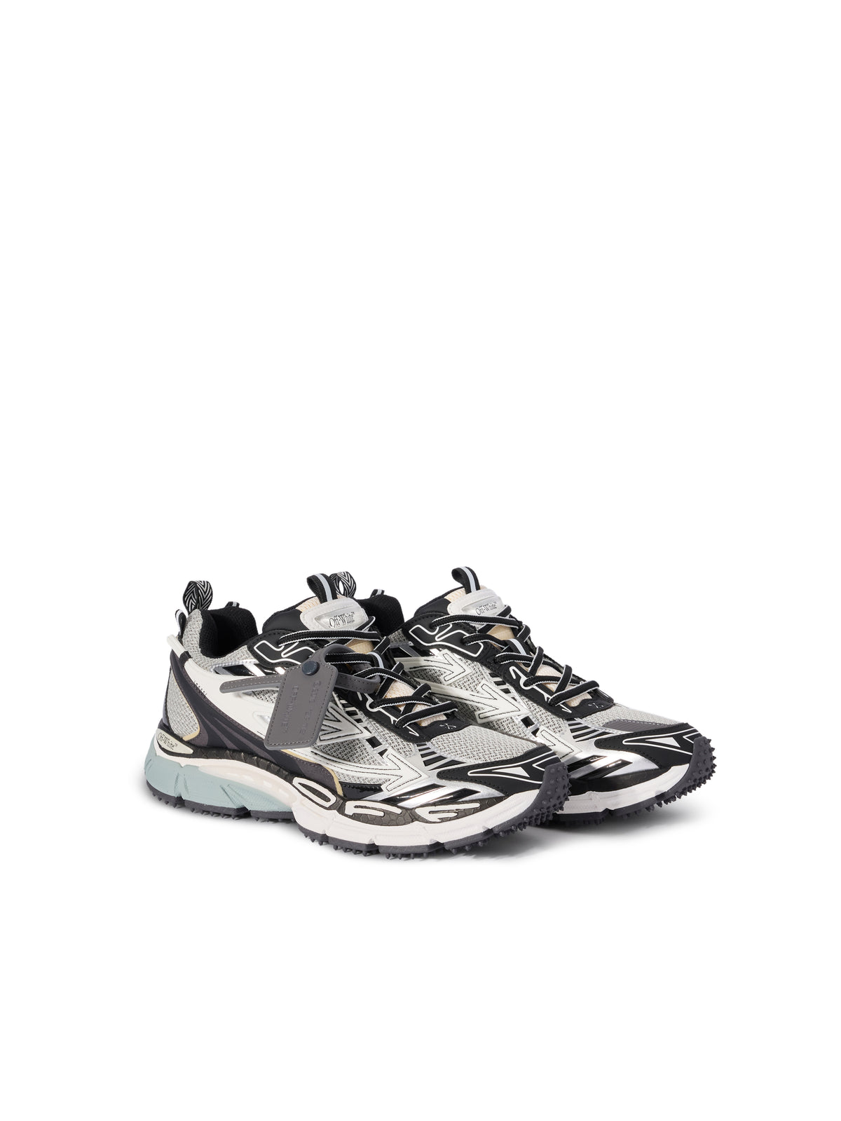 OFF WHITE Be Right Back Sneakers LIGHT GREY - BLACK OMIA295C99FAB001
