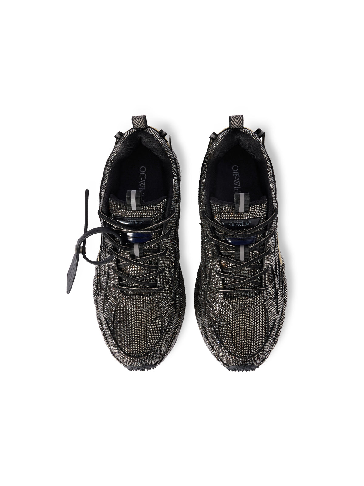 OFF WHITE Be Right Back Sneakers GLITTERED - BLACK OMIA295C99FAB002