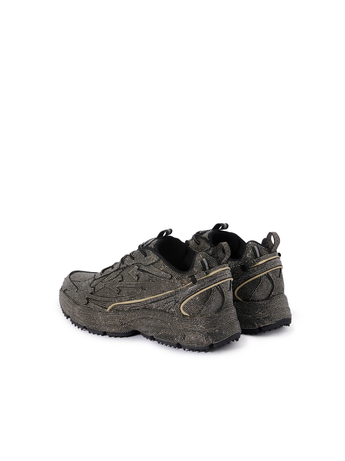 OFF WHITE Be Right Back Sneakers GLITTERED - BLACK OMIA295C99FAB002
