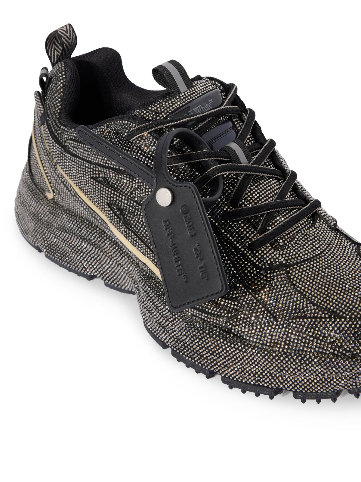 OFF WHITE Be Right Back Sneakers GLITTERED - BLACK OMIA295C99FAB002