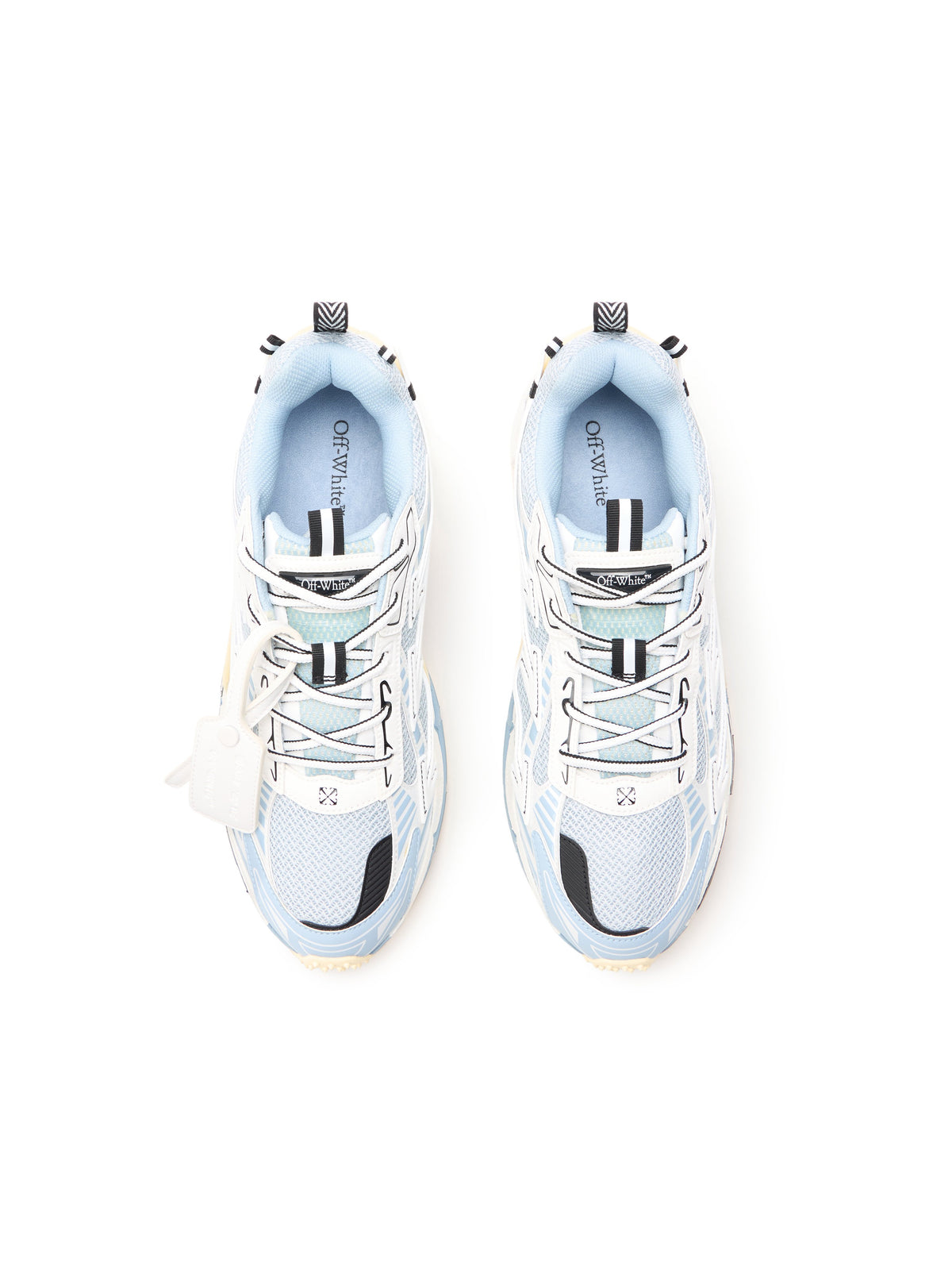 OFF WHITE Be Right Back Sneakers LIGHT GREY - CYAN CELESTE OMIA295S26FAB001