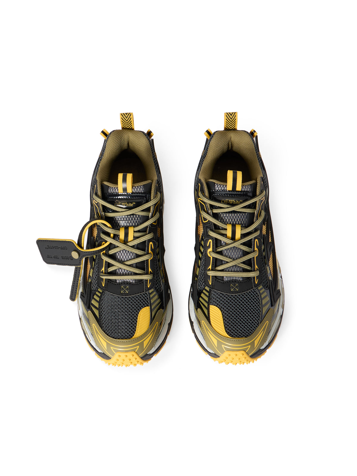OFF WHITE Be Right Back Sneakers BLACK - OCHER YELLOW OMIA295S26FAB002