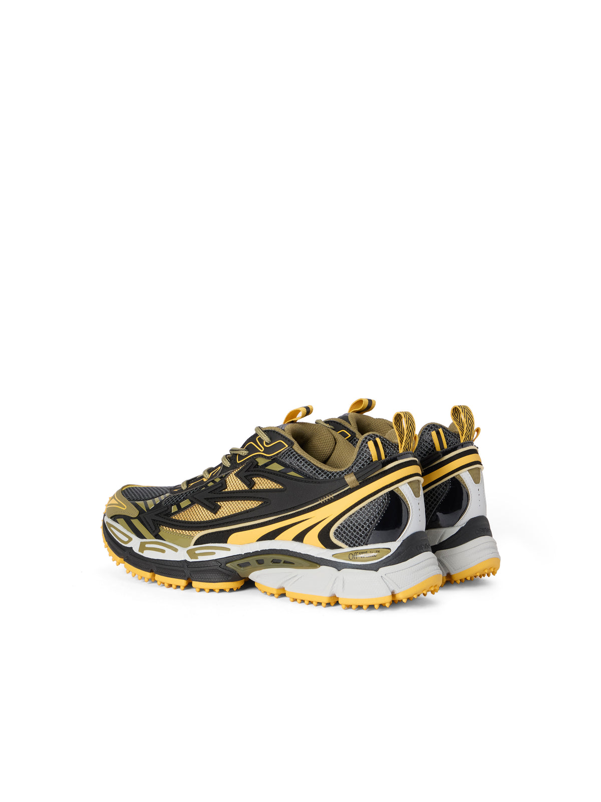 OFF WHITE Be Right Back Sneakers BLACK - OCHER YELLOW OMIA295S26FAB002