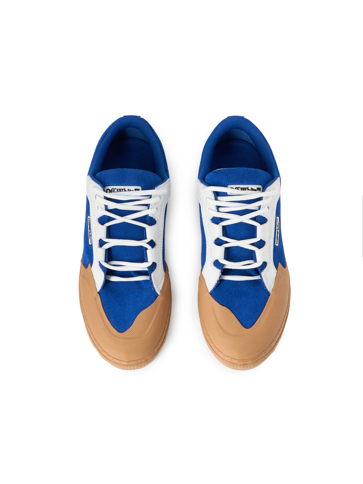 OFF WHITE Vulcanized 779 Suede Sneakers CAMEL - NAVY BLUE OMIA296F25LEA001