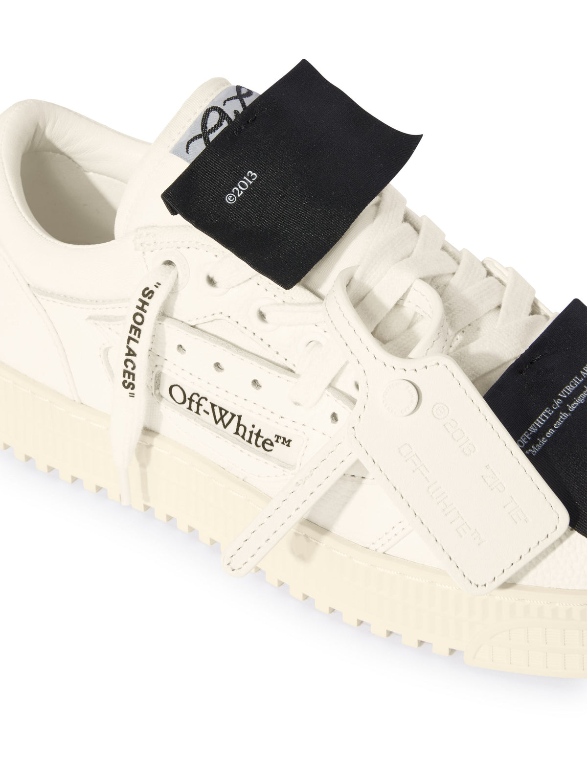 OFF WHITE 3.0 Court Low Top Sneakers WHITE/BLACK OMIA29KC99LEA001