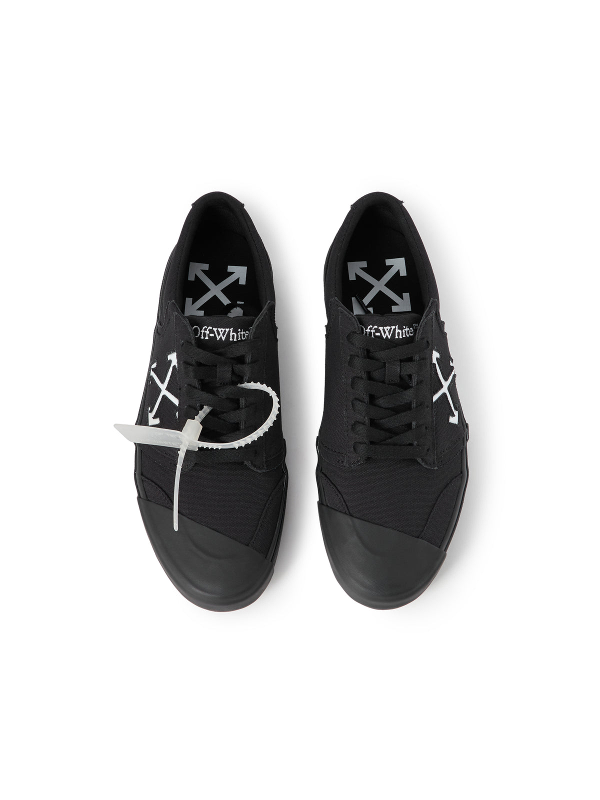 OFF WHITE Vulcanized Undercut Sneakers BLACK - WHITE OMIA2A2F25FAB001