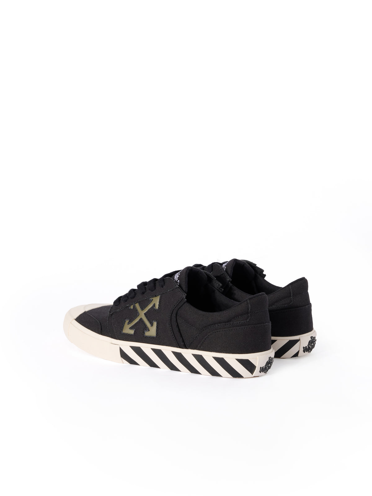OFF WHITE Vulcanized Undercut Sneakers BLACK - ARMY GREEN OMIA2A2F25FAB001