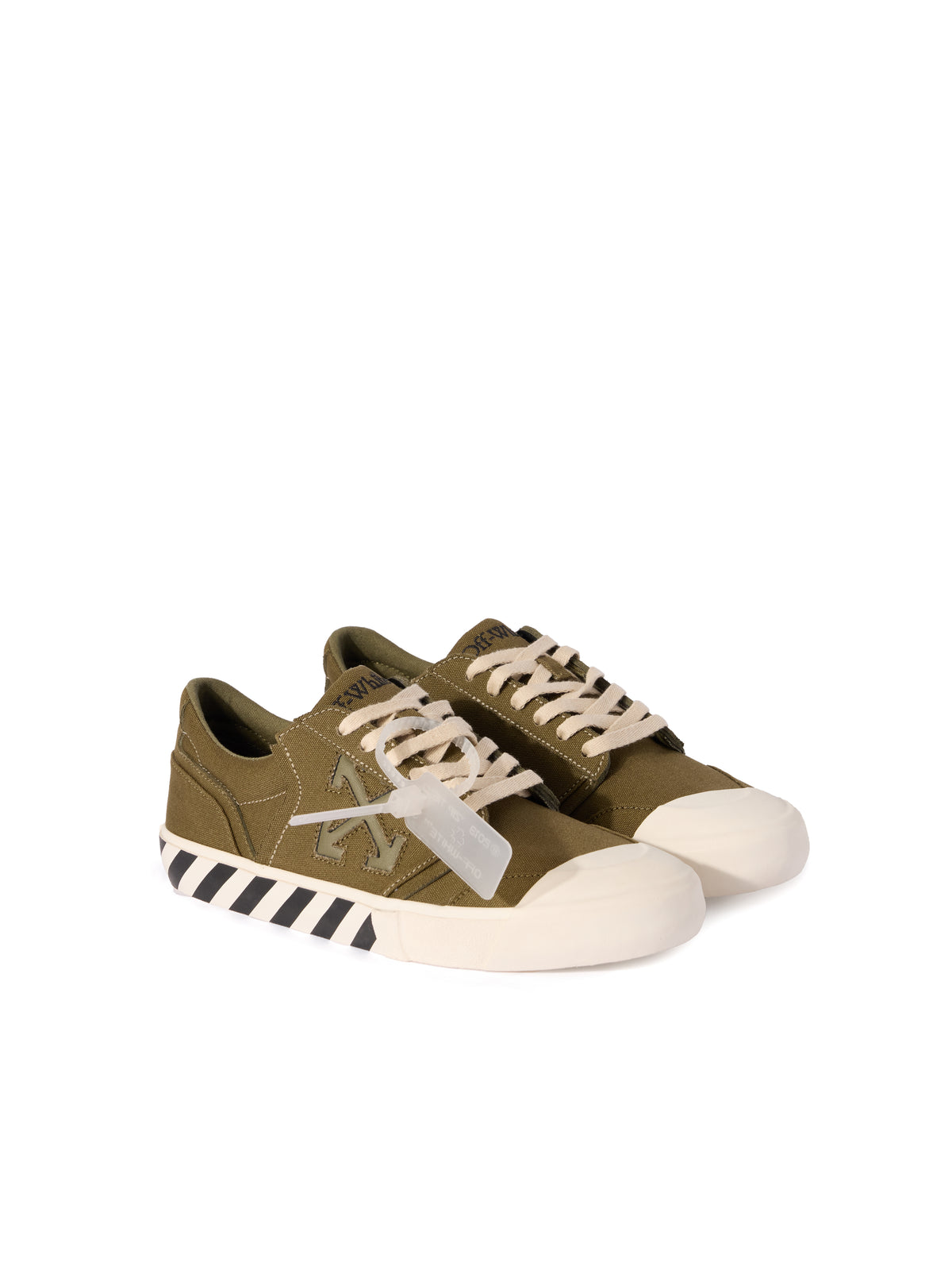 OFF WHITE Vulcanized Undercut Sneakers ARMY GREEN - ARMY GREEN OMIA2A2F25FAB001