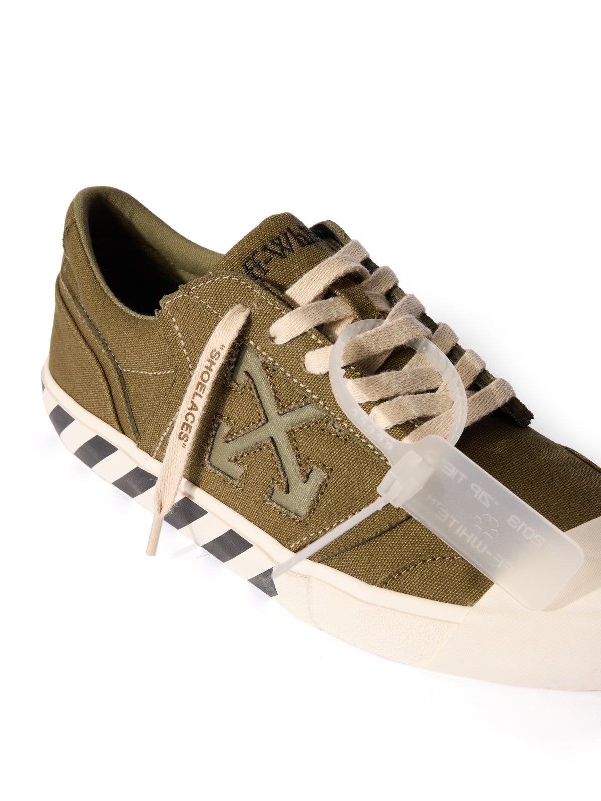 OFF WHITE Vulcanized Undercut Sneakers ARMY GREEN - ARMY GREEN OMIA2A2F25FAB001