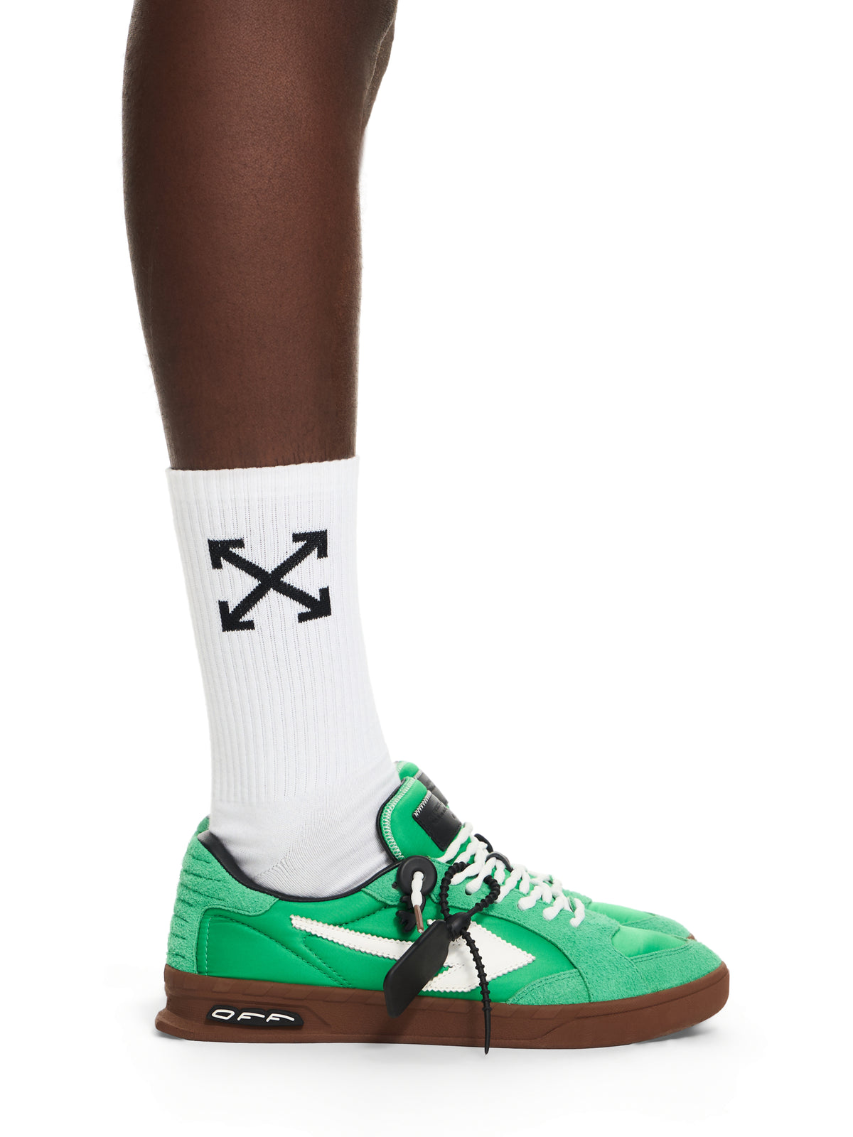 OFF WHITE End Of Play Sneakers GREEN - PURE WHITE OMIA2ALS26FAB002