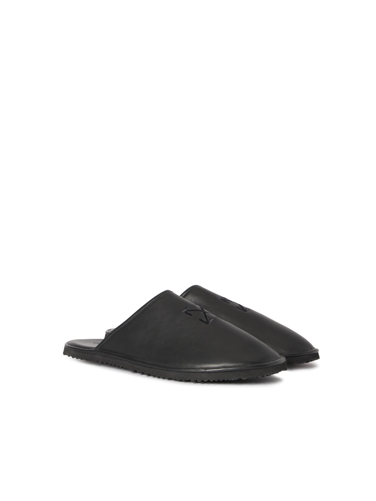 OFF WHITE Arrow Slipper BLACK/BLACK OMIJ00BS26LEA001
