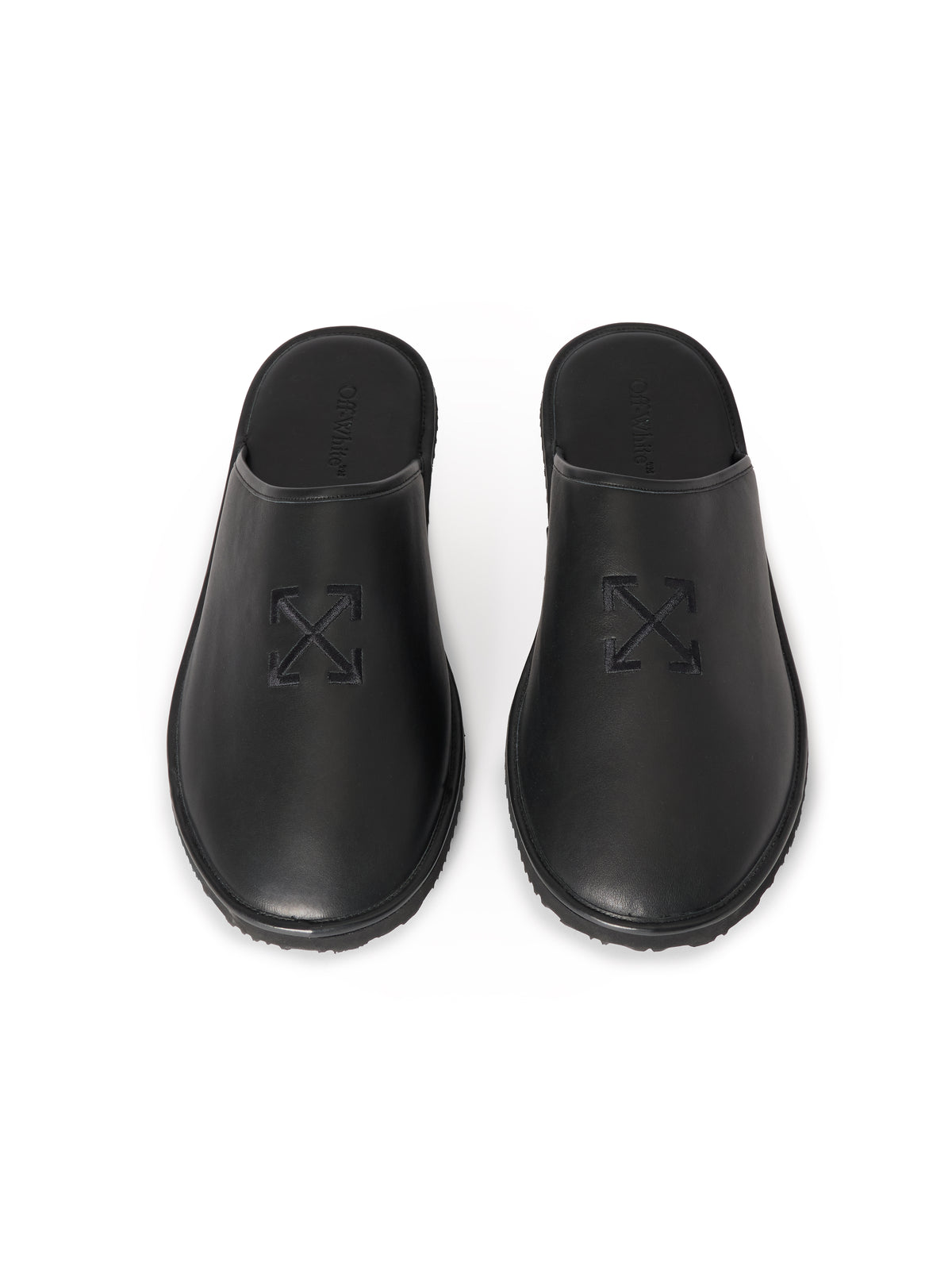 OFF WHITE Arrow Slipper BLACK/BLACK OMIJ00BS26LEA001