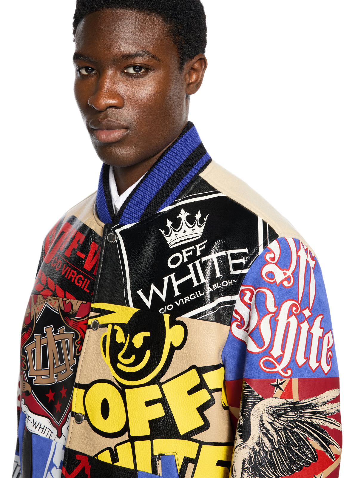 OFF WHITE Multipatch Wool Varsity Jacket MULTICOLOR - MULTICOLOR OMJA13MF25LEA001