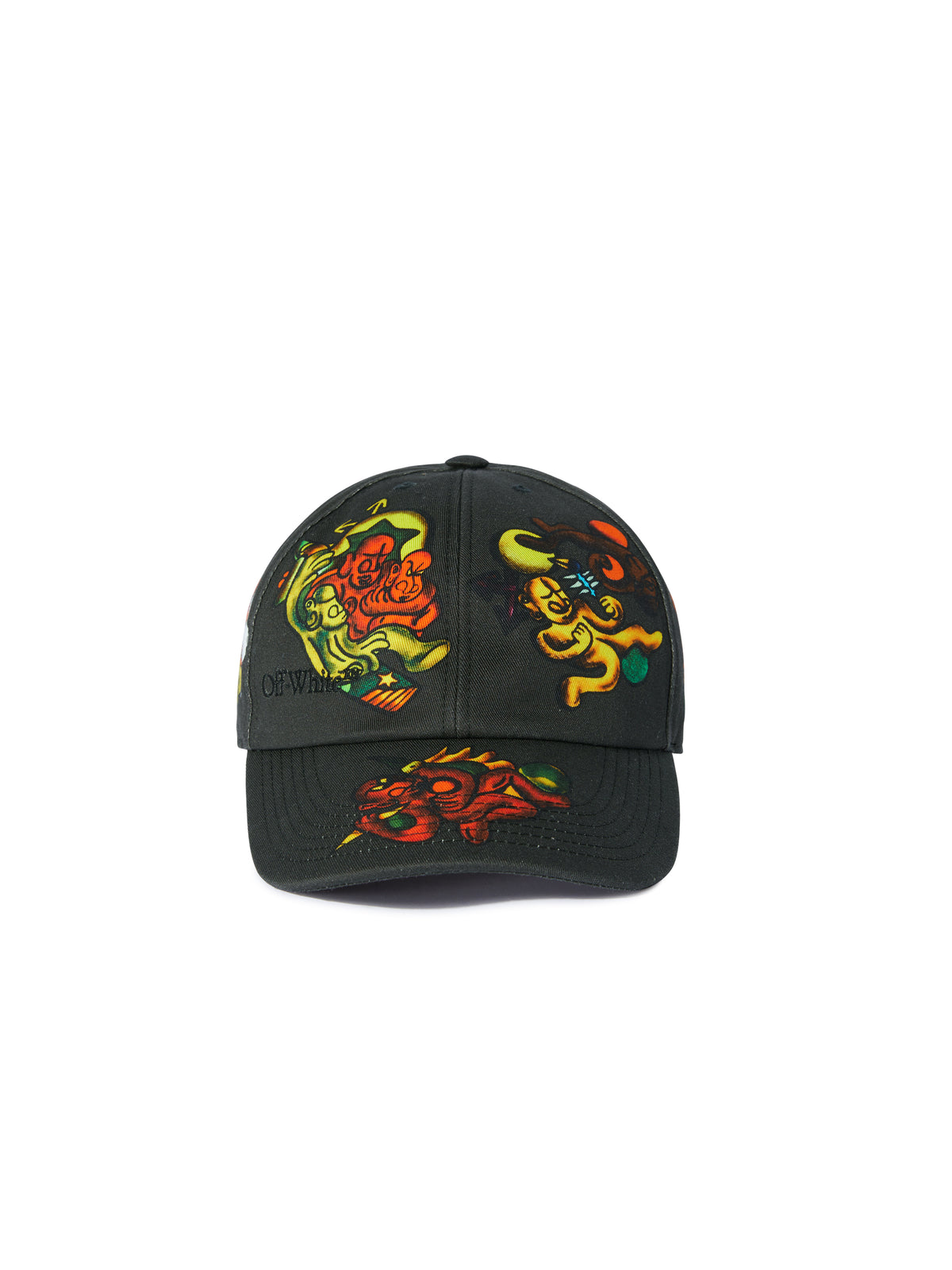 OFF WHITE NANA PRINT BASEBALL CAP BLACK OMLA04AZ25FAB001